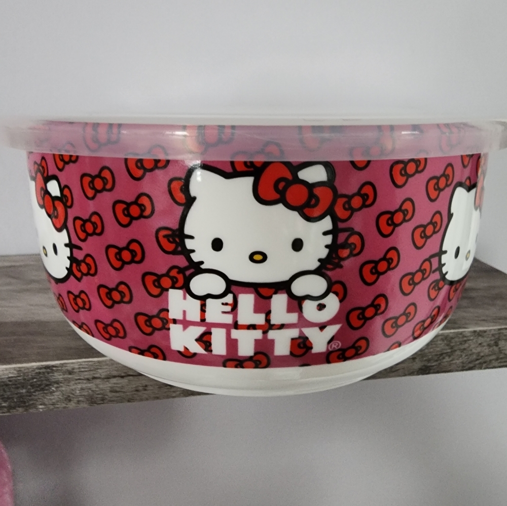 HELLO KITTY LARGE TUPPERWARE Bowl with Lid